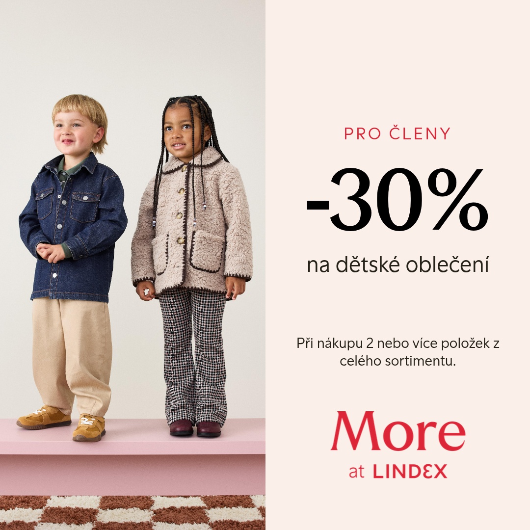 30% SLEVA NA DĚTSKÉ OBLEČENÍ