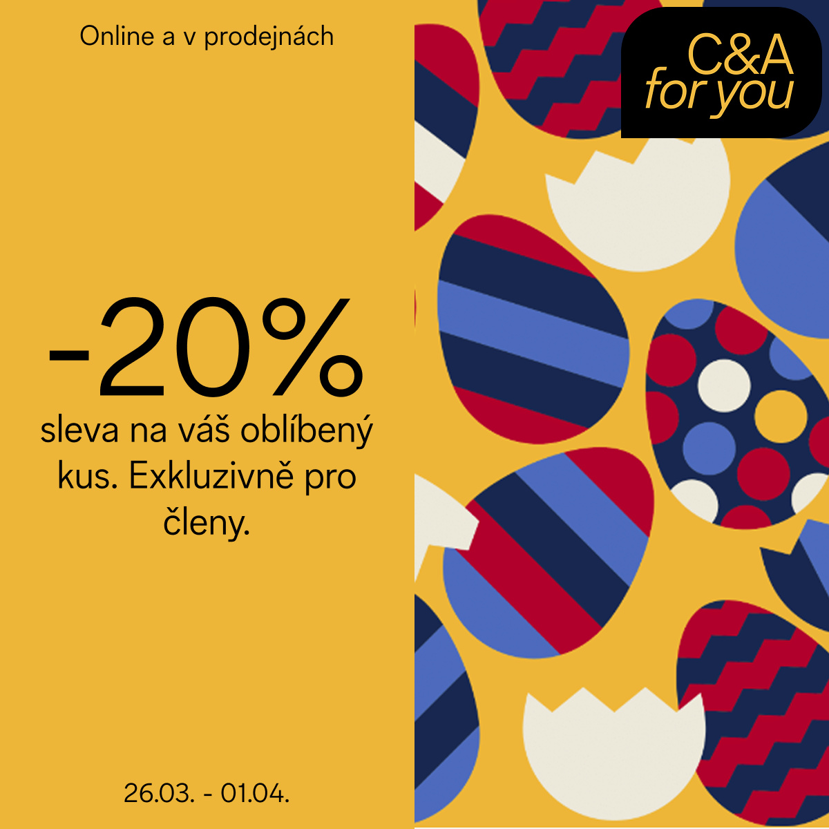 VELIKONOČNÍ PŘEKVAPENÍ: -20 % PRO ČLENY